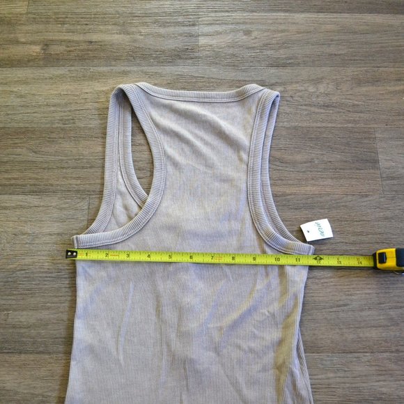 NWT Aerie Ribbed Henley Tank Strand Light Brown Neutral Tank Top Size Small - Picture 3 of 6